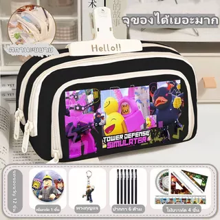 ใหม่ Roblox Robles กล่องดินสอนักเรียนความจุขนาดใหญ่เหมาะสำหรับเด็กชายและเด็กหญิงเก็บกล่องเครื่องเขียน