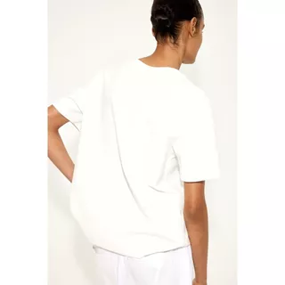 H&M(เอชแอนด์เอ็ม) เสื้อยืดผ้าถักอินเตอร์ล็อก Women Interlock T-shirt 1330274_1