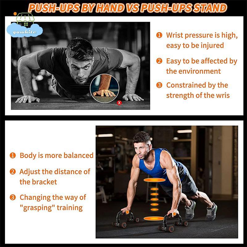 [LI] 1 คู่ลื่น Push-up Support H-shaped Strong Pushup Bars Calisthenics Parallel Bars Muscle Trainin