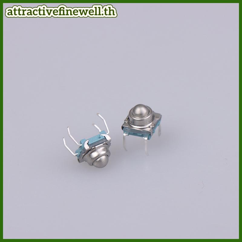 [attractivefinewell] 10 ชิ้น TS-F007 7*7 โลหะลูกเหล็กรีเซ็ตสวิทช์ DIP ประเภท 4 พินสวิทช์สัมผัส TIV