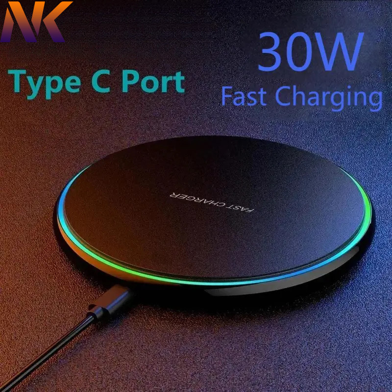 NK 30W Wireless Charger สําหรับ iPhone Series Induction Fast Charging Pad Dock Station สําหรับสมาร์ทโฟน