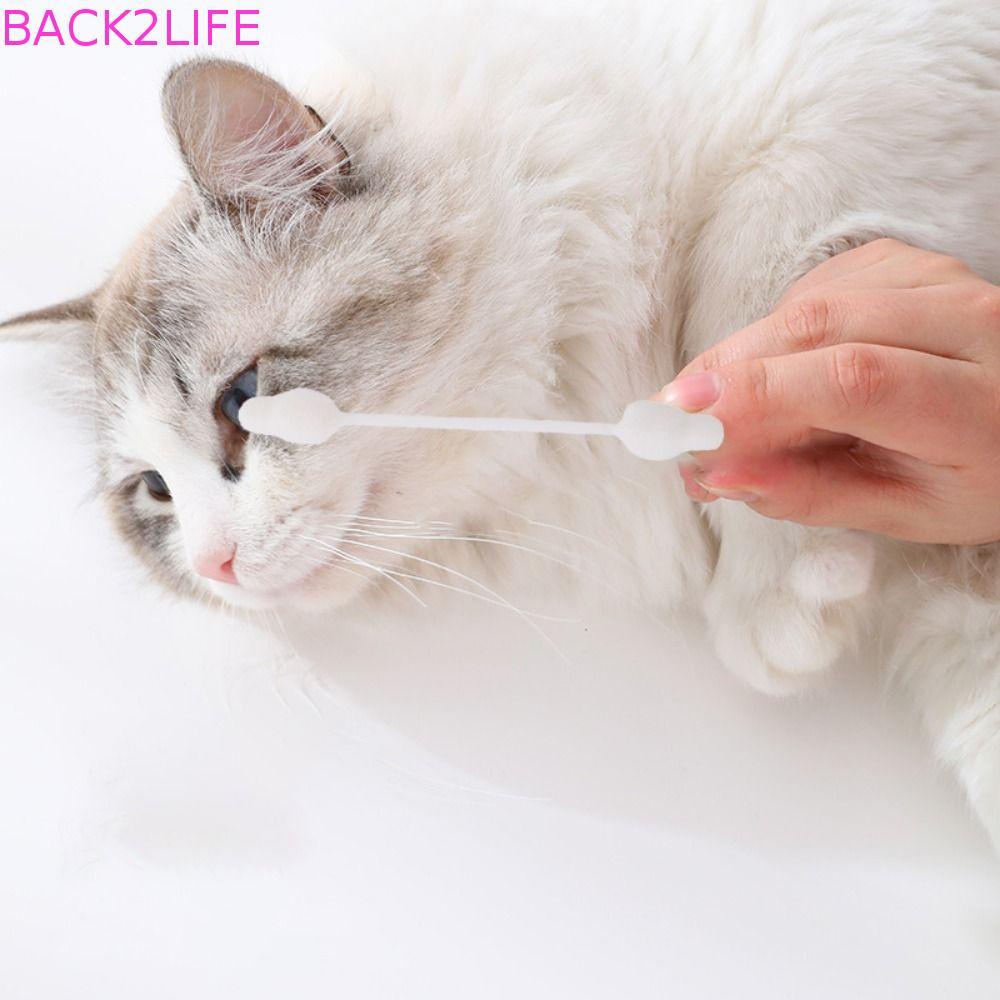 BACK2LIFE Buds Tip Swabs ปฏิบัติมัลติฟังก์ชั่สัตว์เลี้ยงสําลี Sticks สําหรับแมวสุนัขเด็กทิ้งเครื่องมือทําความสะอาดจมูกในครัวเรือน