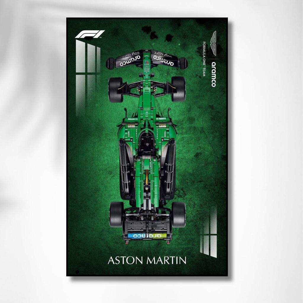 เหมาะสําหรับ Lego 42240 Aston Martin AMR25 Racing F1 Building Block Wall Display กรอบรูปตกแต่ง Board