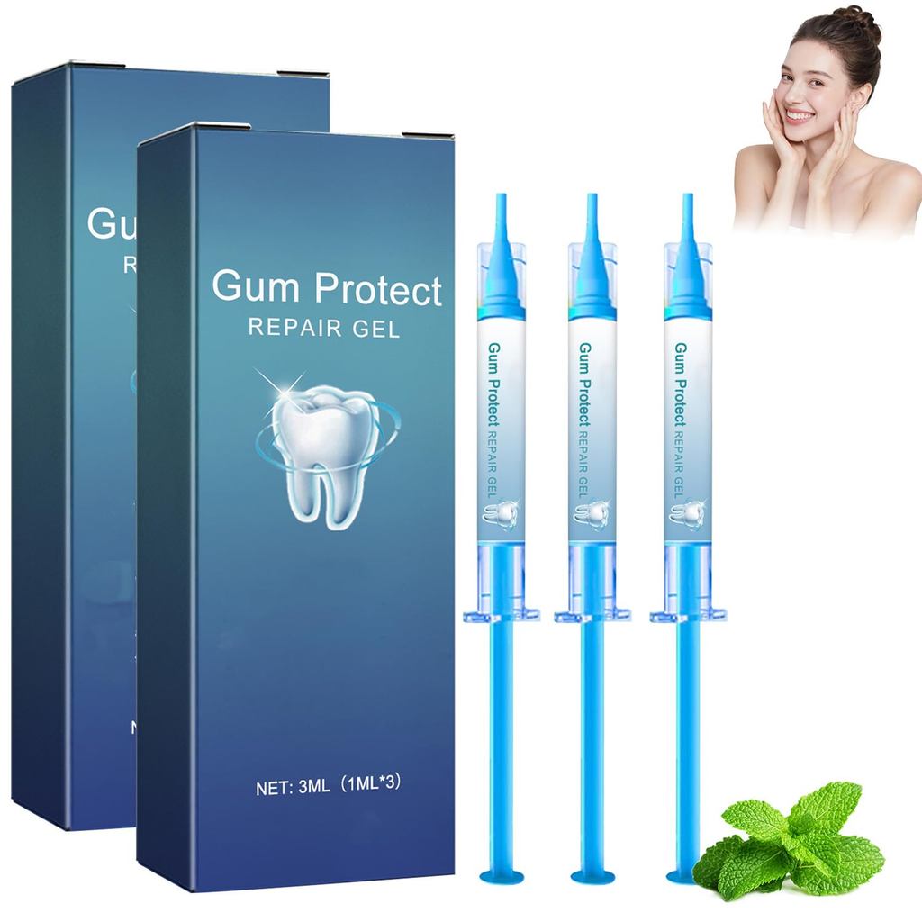 2 กล่อง Gum Protect Dental Gel, Oral Gel, Fresh Breath Support, Soothing Gum Care และเจลฟันให้ความชุ