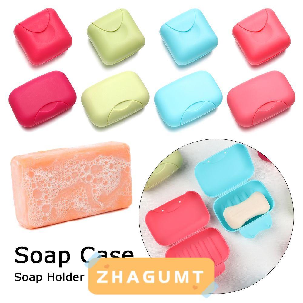 ZHAGUMT366KB สบู่พร้อมล็อค Travel กันน้ํา Leakproof ที่วางสบู่คอนเทนเนอร์