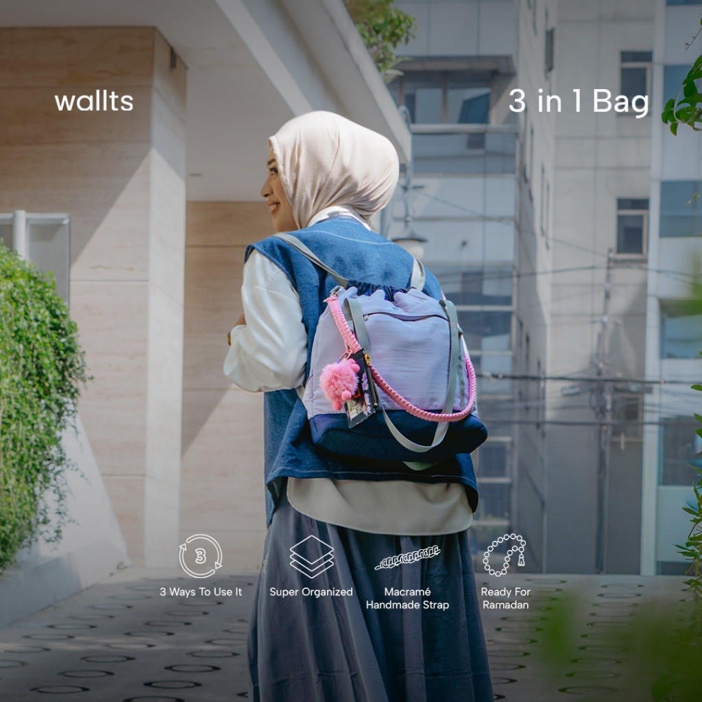 Ae1 Wallts Oury 3 in 1 Tote Bag กระเป๋าสะพายกระเป๋าเป้สะพายหลังสําหรับรอมฎอนเสื้อผ้าสวดมนต์