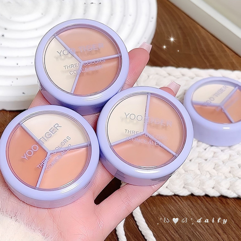 pinkgirl: คอนซีลเลอร์สามสี-คอนซีลเลอร์สามสี ปกปิดรอยสิว รอยคล้ำใต้ตา พร้อมแปรงคอนซีลเลอร์ ใช้แต่งหน้าประจำวันFV9119