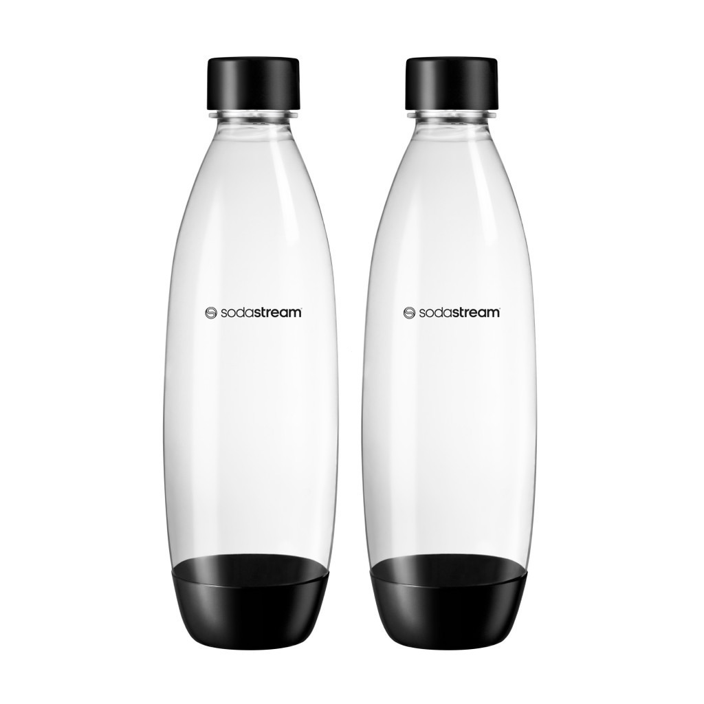 ชุดขวดพลาสติก 2 ขวด 1 ลิตร SodaStream สีดํา Q5WD