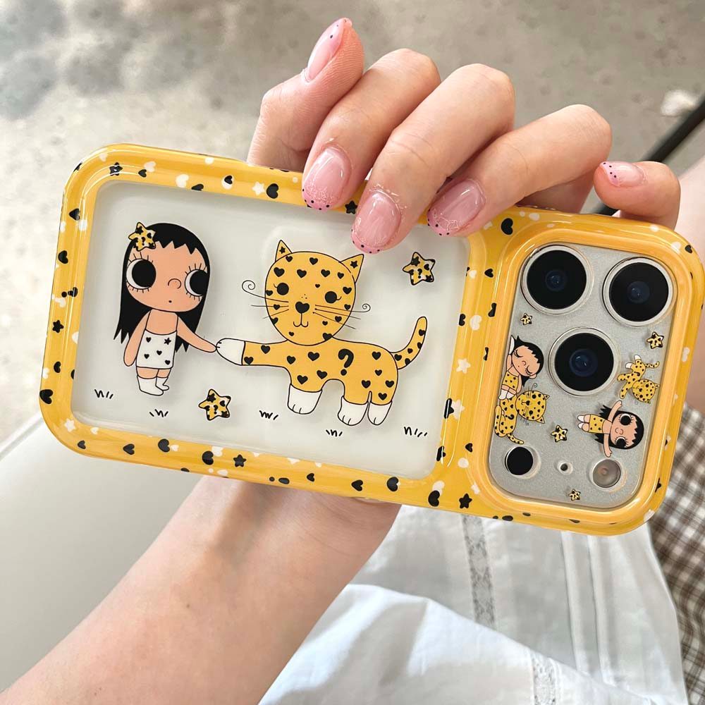 เคสโทรศัพท์เสือดาวการ์ตูนน่ารักเข้ากันได้สําหรับ ไอโฟน 17โปรแม็กซ์ 15 16โปรแม็กซ์