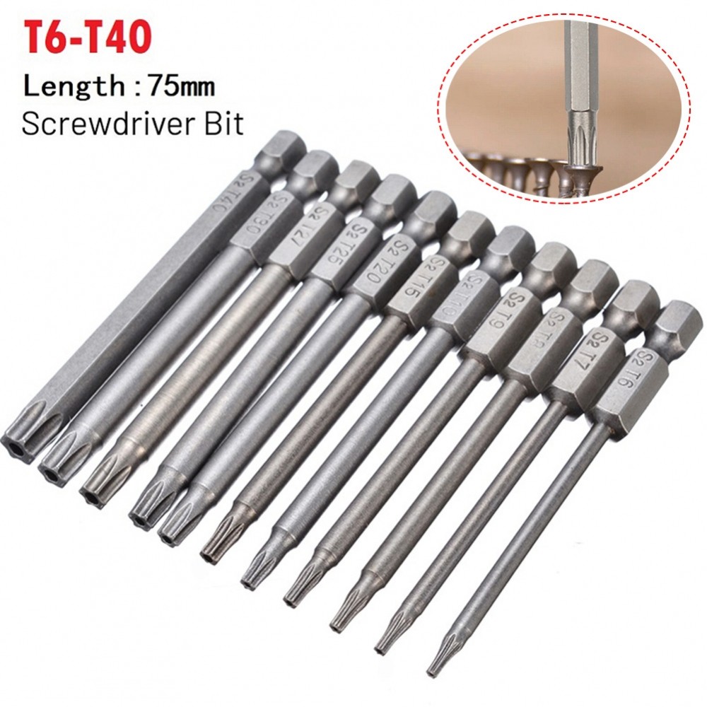 [HOT]Heavy Duty Alloy Steel T40 Torx Screwdriver Bit Perfect for Intense Applications-READY STOCK