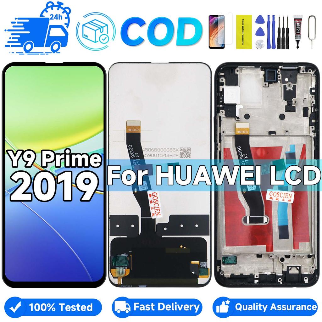 6.59 AMoled LCD สําหรับ Huawei Y9 Prime 2019 STK-L21 P สมาร์ท Z LCD Touch Screen Assembly L22 LX3 LX