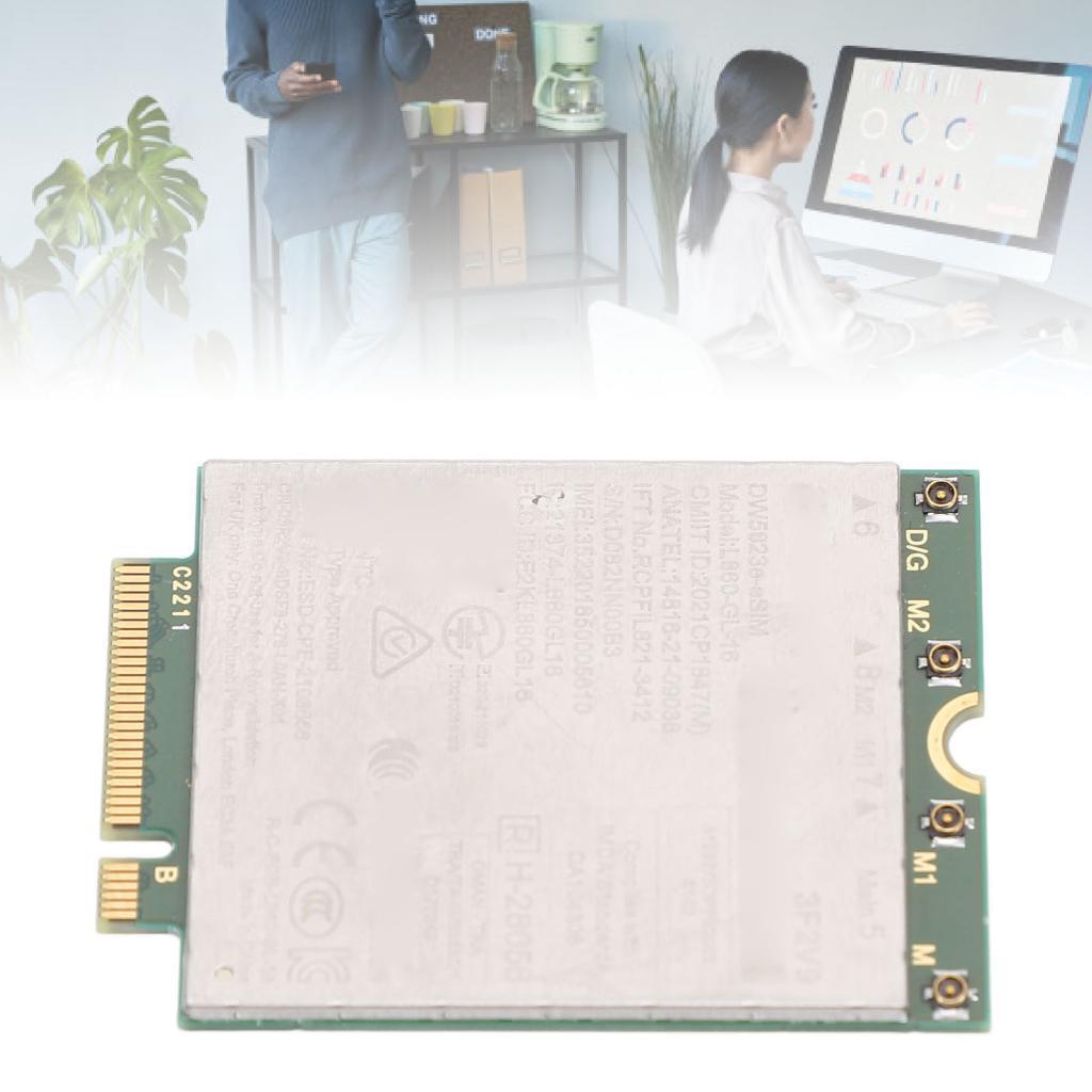 Jupitershopss การ์ดเครือข่าย Wisoqu 4G LTE 1Gbps L860 GL 16 DW5823E ESIM สําหรับ Latitude Precision 