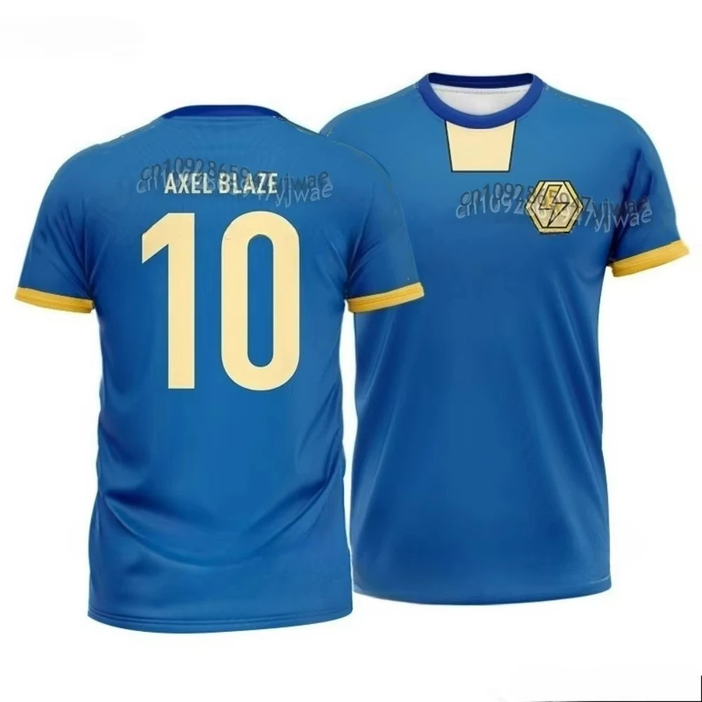 ผู้ชายผู้หญิงฟุตบอลญี่ปุ่น Anime Jersey Inazuma Eleven Kaio แขนสั้นกีฬาลําลอง Breathable ทุกวันเสื้อ