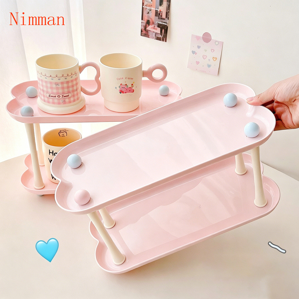 【ได้รับใน 1-3 วัน】พร้อมส่ง ชั้นวางของสองชั้น ดีไซน์มัลติฟังก์ชัน การออกแบบโดปามีน มีให้เลือกสองสี การใช้ซิงค์ล้างหน้า