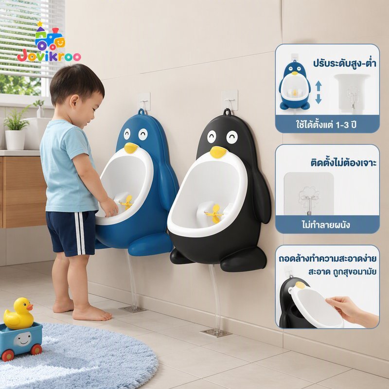 เด็กชายติดผนังโถปัสสาวะไม่เต็มเต็งการฝึกอบรมปรับความสูงทําความสะอาดง่ายไม่เจาะท่อท่อระบายน้ํายาว