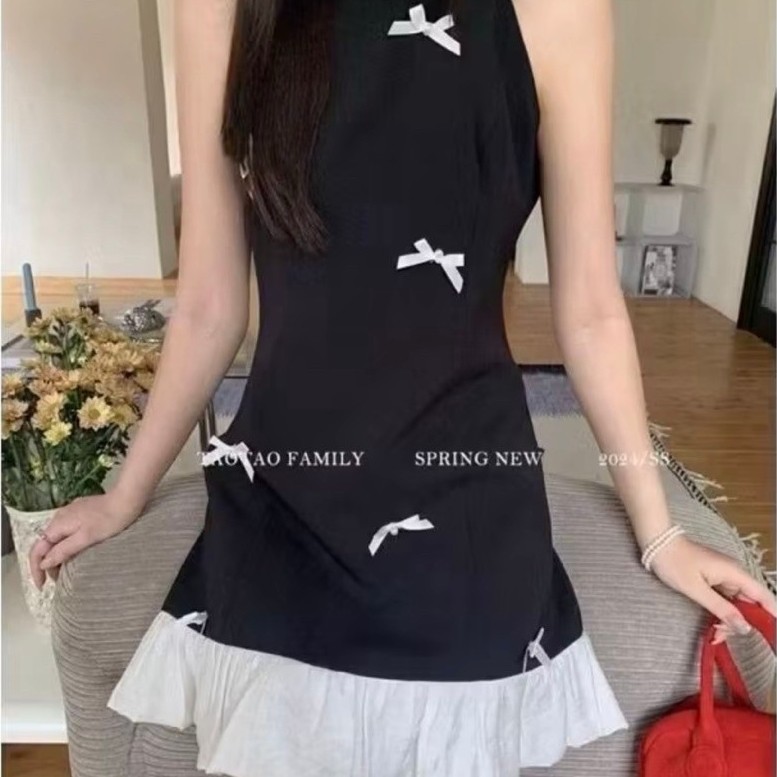 SPRING Dress Mini Coquette Snowrib แขนกุด