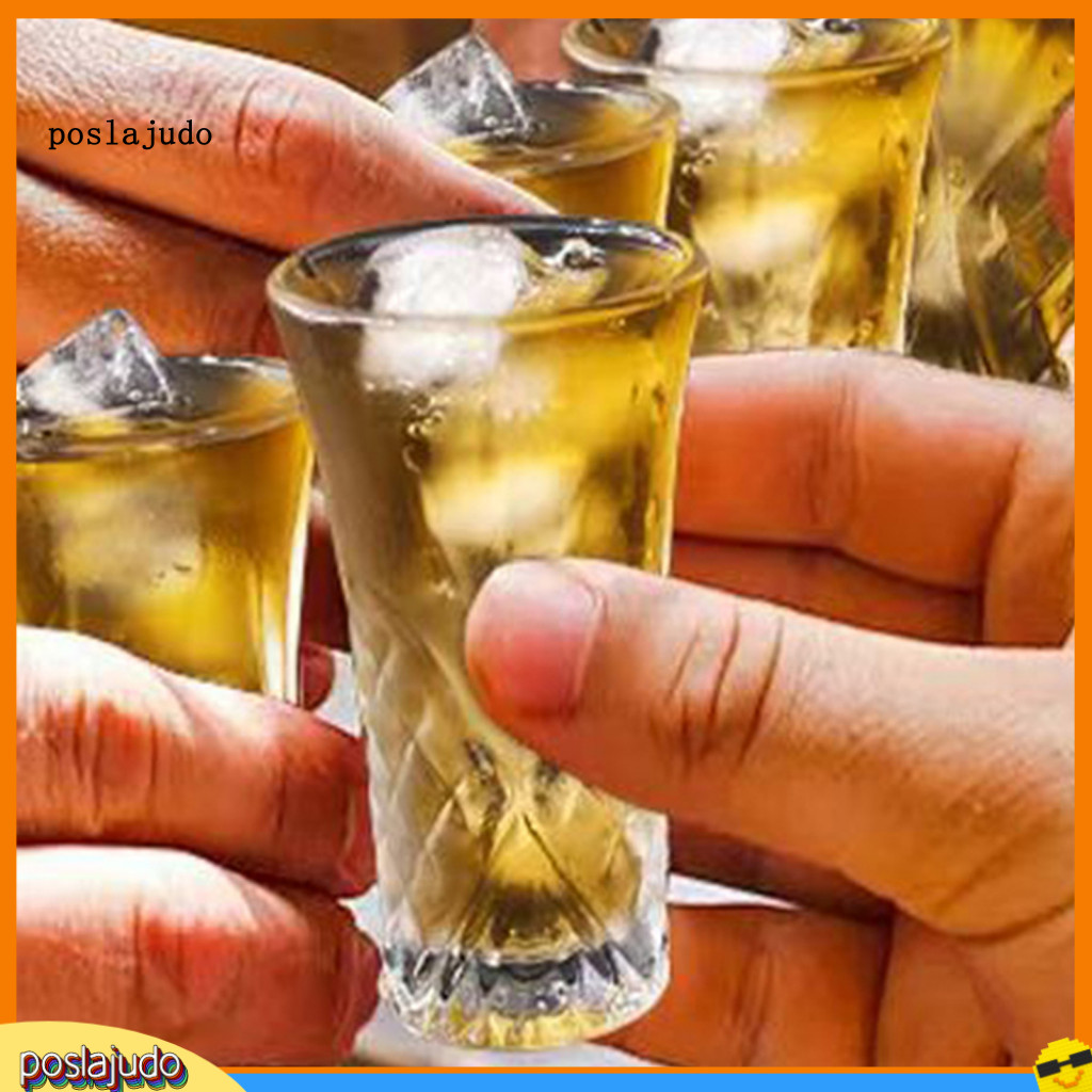 [poslajudo] แว่นตาช็อตวิสกี้ Liqueur Shots แว่นตาสําหรับ Home Bar 1/2/4 ชิ้น 60ml แว่นตาช็อตฐานหนักส