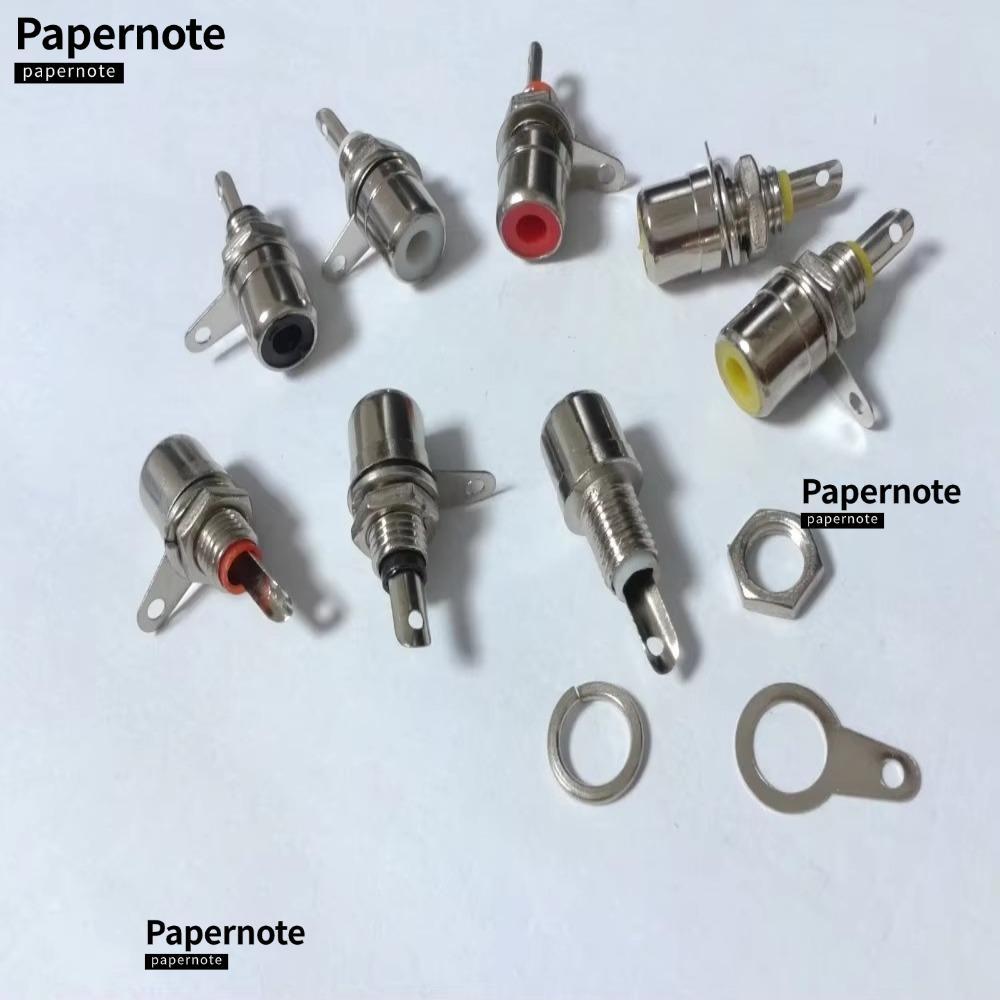 PAPERNOTE 15 ชิ้น RCA Jack Chassis Mount Connector, หญิงหลุมเดียว RCA แผง Mount Connector, ติดตั้งง่