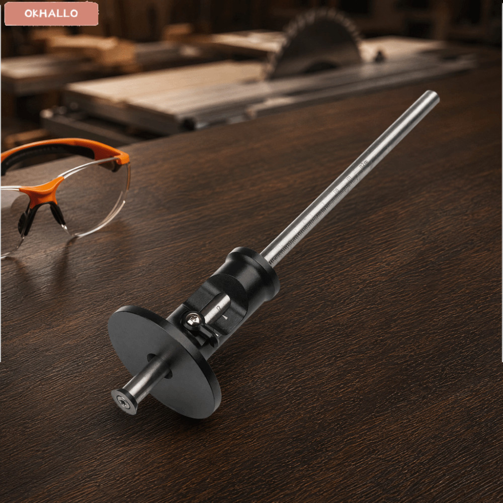 OKHALLO ล้อ Marking Gauge,คาร์ไบด์ใบมีดอลูมิเนียม Scibe เครื่องมือ, Precision 0-120MM Range Parallel
