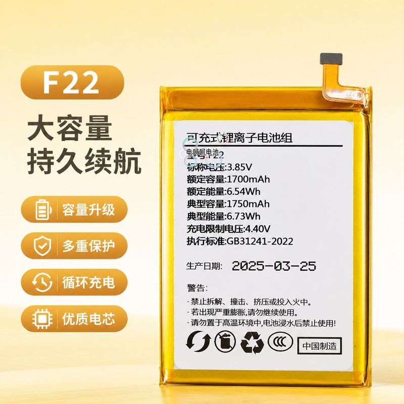 เหมาะสําหรับ Xiaomi QIN More Kiss F21PRO F22 แบตเตอรี่โทรศัพท์มือถือ F22pro บอร์ดไฟฟ้าแบรนด์ใหม่แบตเ