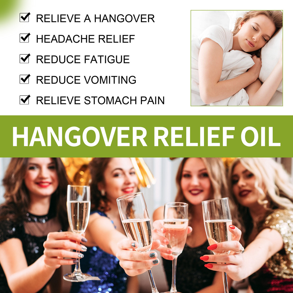 Googeer Solution น้ํามันไวน์บรรเทา Hangover Discomfort Dizziness Party หลังดื่ม Body Discomfort Sobe