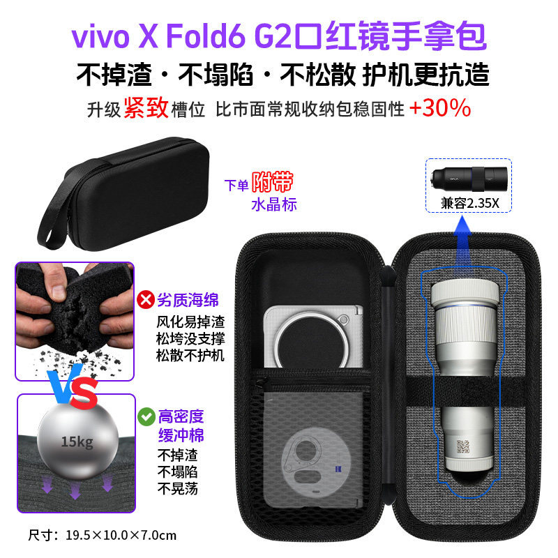 เหมาะสําหรับ vivo G2 ลิปสติก 200 เลนส์ขยายถุงเก็บ X300Ultra/X Fold6/X200Ultra/X300 Pro เลนส์ขยายกระเ