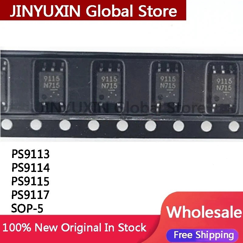 5 ชิ้น PS9113 PS9114 PS9115 PS9117A SMT SOP-5 ตรรกะเอาต์พุต optocoupler IC ในสต็อกขายส่ง