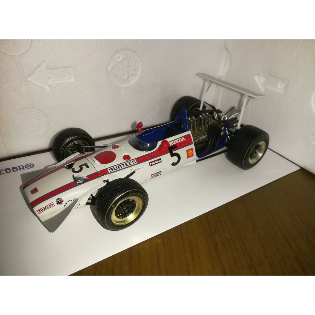 Ebbro 1/20 Honda RA301 Racing Car Model, Sixtys Honda F1 Racing Car, Original Box Card Manual Comple