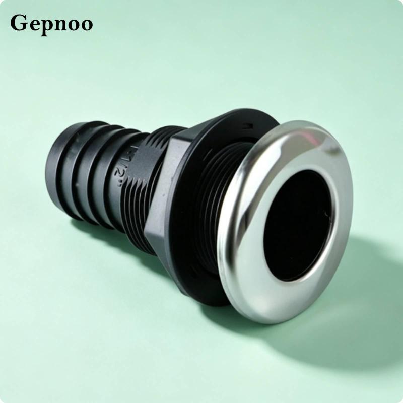 Gepnoo Premium Marine Drain Outlet เกลียว Thru-hull Fitting พร้อมล็อคอ่อนนุชสําหรับเรือยอชท์เรือใบแล