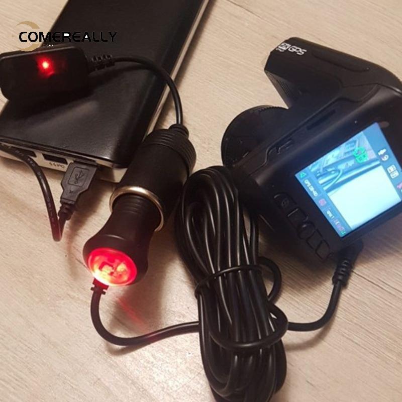 COME 5V 2A USB ถึง 12V ไฟแช็กซ็อกเก็ต USB ชายหญิงไฟแช็กอะแดปเตอร์แปลงอุปกรณ์อิเล็กทรอนิกส์ในรถยนต์ A