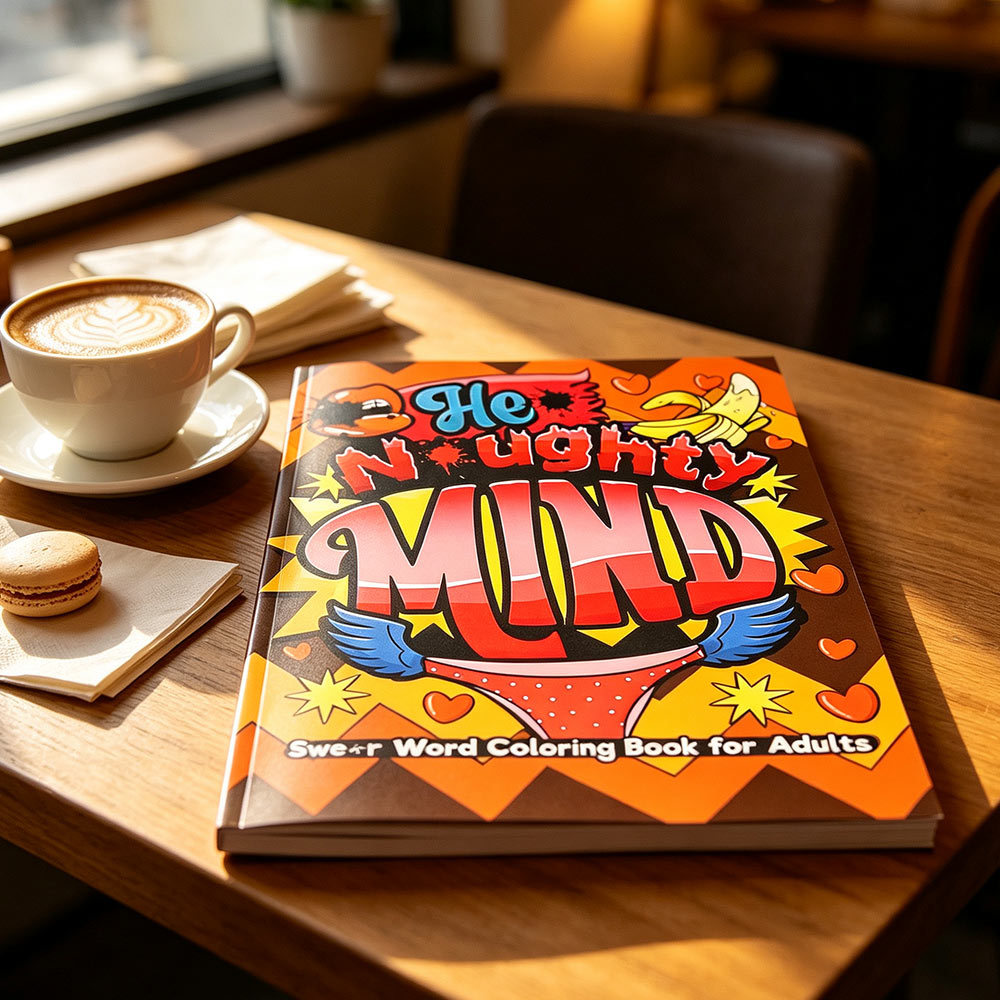 The Naughty Mind: Swear Word Coloring Book for Adults, Funny Stress‑Relief Adult Coloring Pages