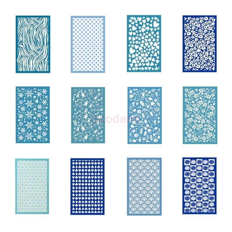 BDW Reusable-ผ้าไหมหน้าจอ Stencils มัลติฟังก์ชั่ผ้าไหมหน้าจอ Stencils ตาข่าย-Stencils Transfer สําหร