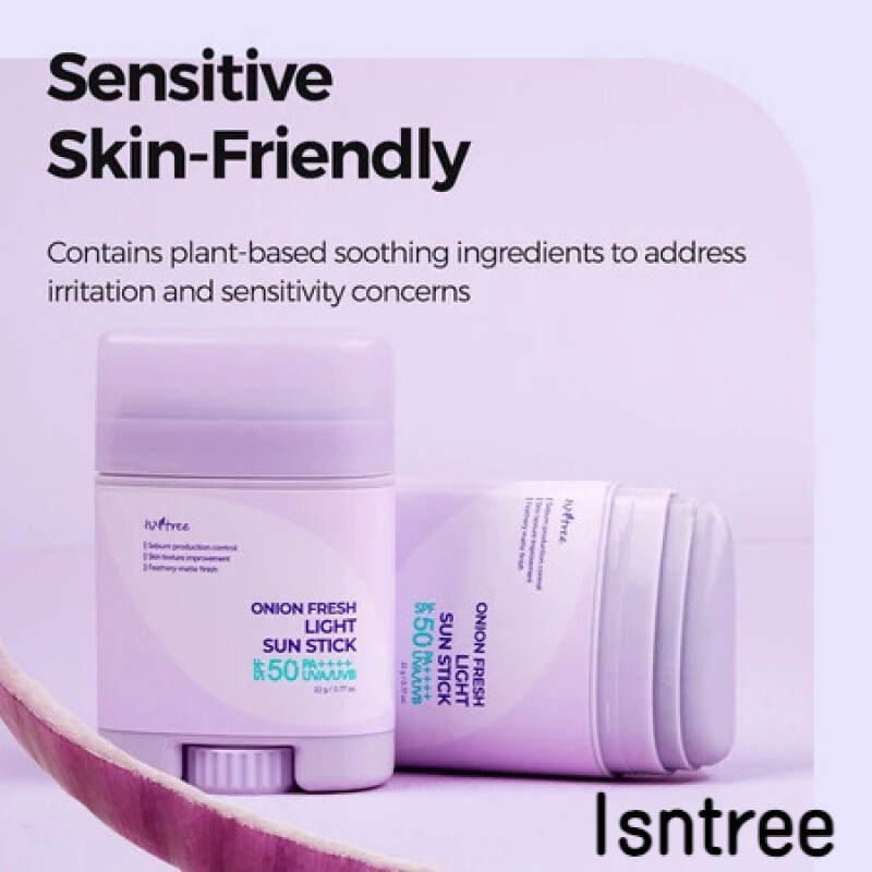 天优✨Isntree Purple Onion Sunscreen Stick Oil Control Refreshing Moisturizing Soft Velvet SPF50+PA น้ํ