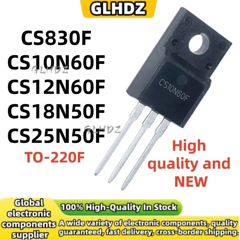 คุณภาพสูง 5UNITS CS830F CS10N60F CS12N60F CS18N50F CS25N50F TO-220F โกดัง