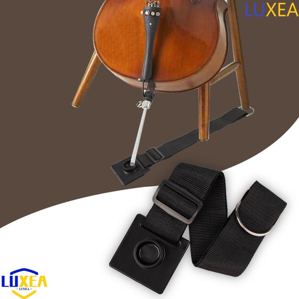 LUXEA Cello Endpin Stopper, Anti Scratch ปรับเข็มขัด Cello Non Slip Pad, Violoncello Practicing ผู้ถ