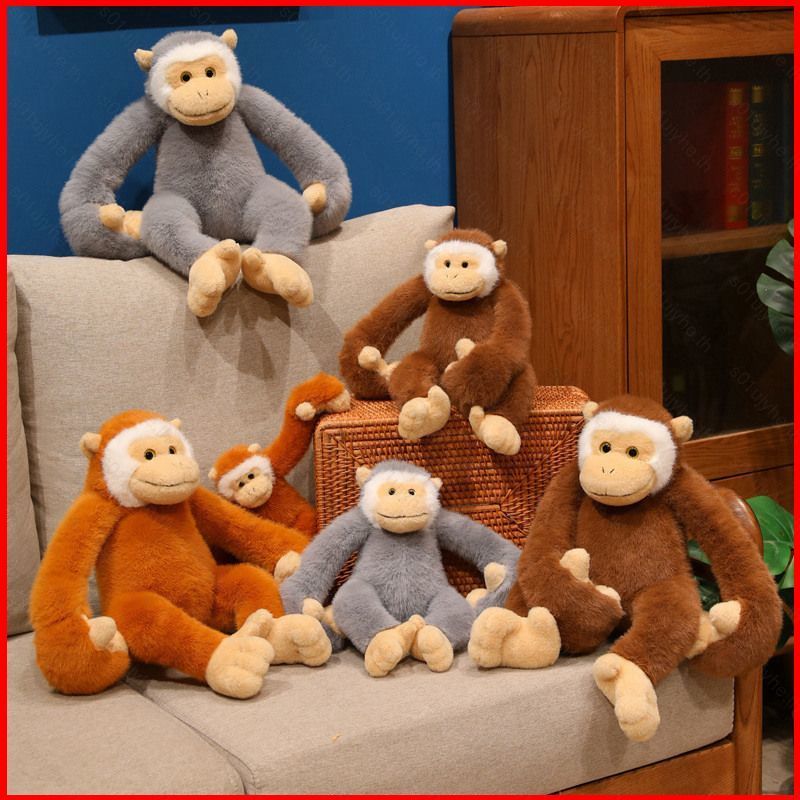 แขวน Gibbon Plushie ตุ๊กตาลิงของเล่น Magic เทปมือสําหรับแขวนตกแต่ง