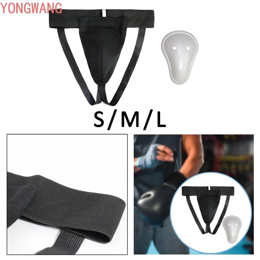 YONGWANG66ZX เป้าชกมวย, Jockstrap Support Professional Boxing Safety Cup, Karate Athletic Protector 