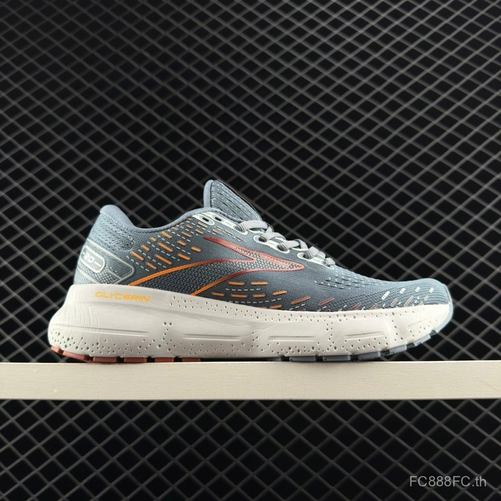 Brooks Glycerin 20 รองเท้าวิ่งผู้หญิง.ผู้ชายผู้หญิงรองเท้ากีฬาคู่สากลกันลื่นและน้ําหนักเบาสไตล์ต่ํา 
