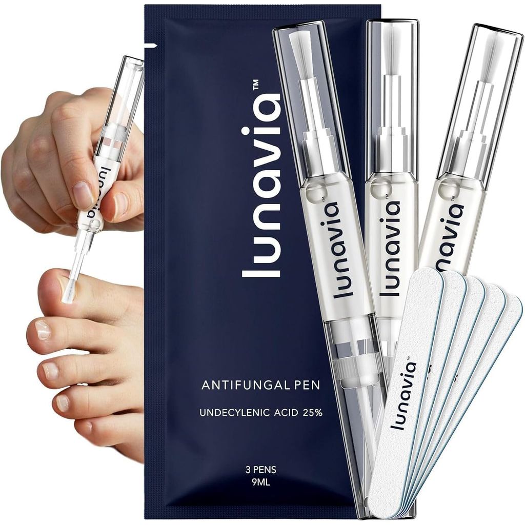 ปากกาต้านเชื้อราลูน่าเวีย – แก้นักกีฬามากที่สุดเท้า, Jock Itch, และกลาก - กรด Unidecylenic 25% พร้อม