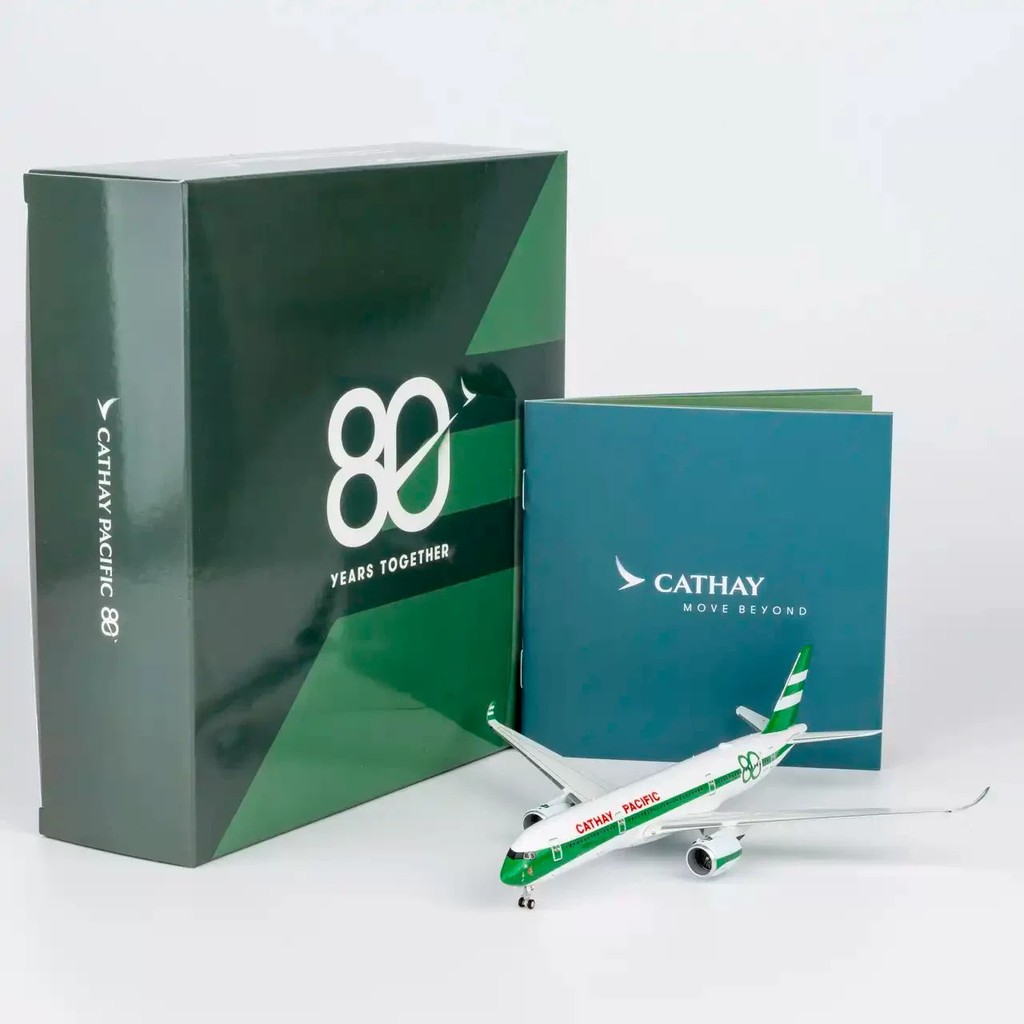 NG39129 B-LRJ 1: 400 Cathay Pacific Airlines A350-900 80th Anniversary Coating Alloy สินค้าสําเร็จรู