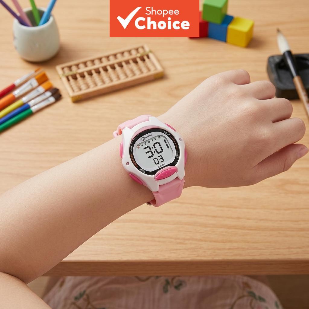 Mingeui Kids Digital Watch Girls 30m กันน้ําสไตล์จีนสําหรับการสวมใส่และว่ายน้ําทุกวัน