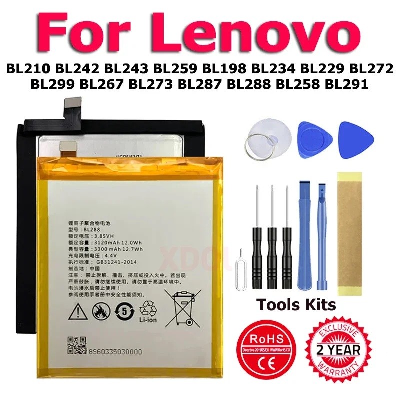 XDOU แบตเตอรี่คุณภาพสูงสําหรับ Lenovo Vibe X3 K5 A5 A8 K6 Z5 Z5s K8 K9 P70 A536 A6010 A859 หมายเหตุ 