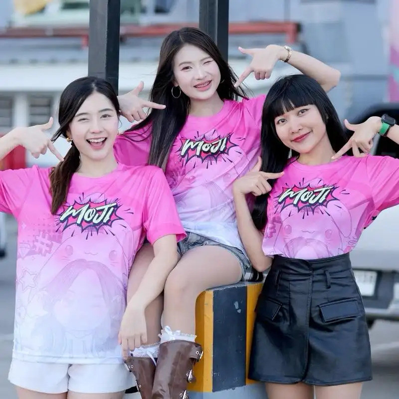 ใหม่ เสื้อยืดพิมพ์ลายทั้งตัว เสื้อมีดีโมจิ Mede Moji-ผ้าไมโคร แขนสั้น ของแท้มีช่องเดียว มีไซด์เด็กและผู้ใหญ่ หลากหลายขนา