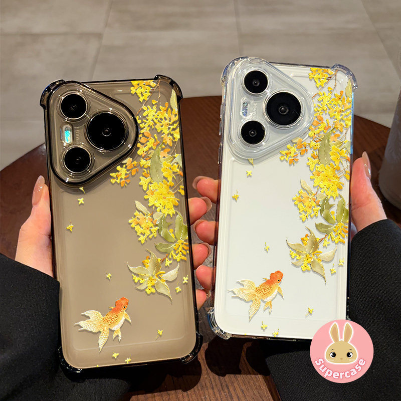 Osmanthus Goldfish Clearเคสโทรศัพท์สําหรับHonor X5C X5D Plus X70i X60 GT X10 Max GT Pro Win Turbo RT