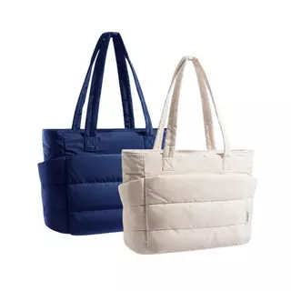 [ของแถม ห้ามซื้อ] DOUBLE A กระเป๋า TOTE เมฆนุ่ม ขนาด 41 x 15 x 31 ซม. น้ำเงิน/ครีม
