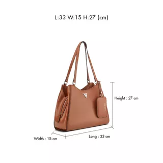 GUESS กระเป๋า รุ่น LE216707 ELSA SATCHEL สีน้ำตาล