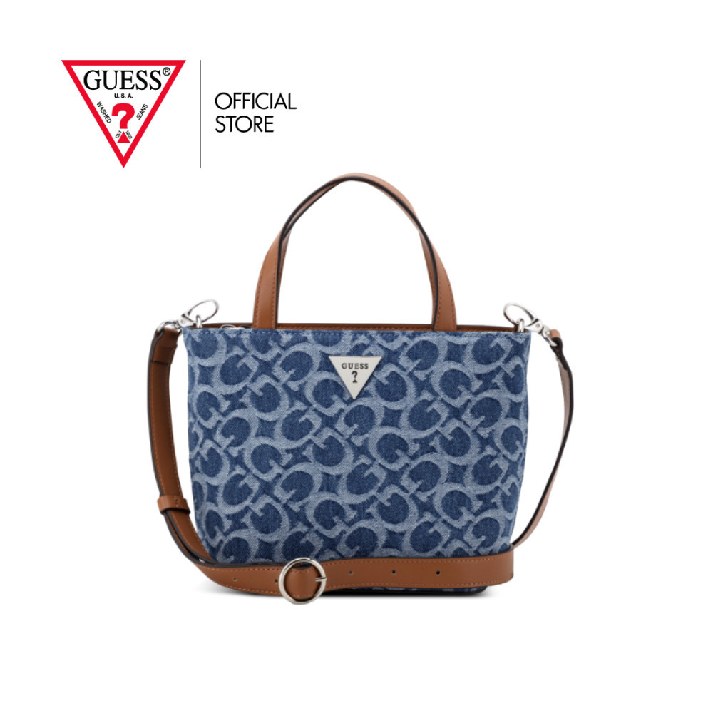 GUESS กระเป๋า รุ่น DE258681 WELLS MINI TOTE สีฟ้า
