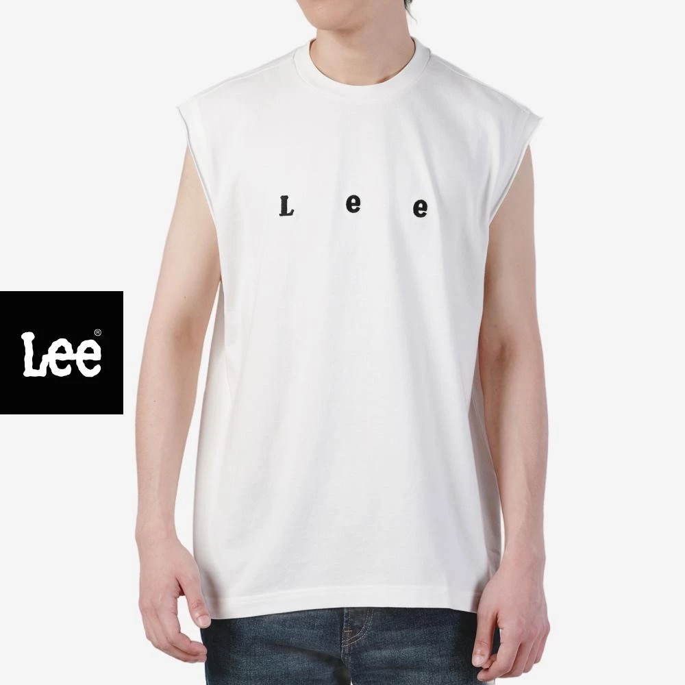 LEE เสื้อยืดแขนกุดผู้ชาย รุ่น LE S425MTANN30 สีขาว