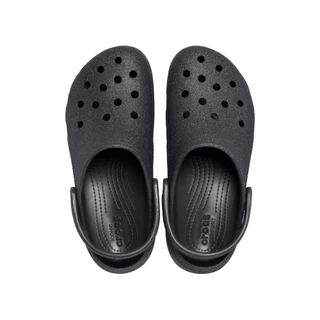 CROCS รองเท้าลำลองผู้หญิง CLASSIC PLATFORM GLITTER CLOG รุ่น 207241001 - BLACK
