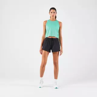 Decathlon Women'S Running & Trail Breathable Shorts กางเกงวิ่งขาสั้นสำหรับผู้หญิง รุ่น Kiprun Run 500 Dry - Black